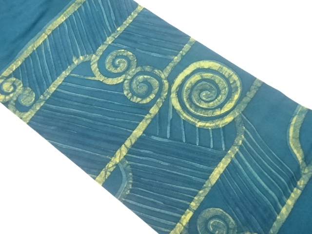 手織り紬ぜんまい模様名古屋帯